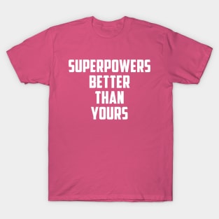 Superpowers white print T-Shirt